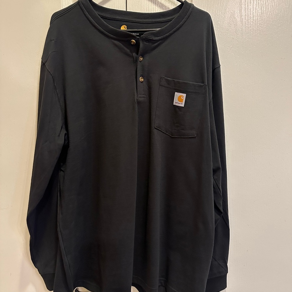 Carhartt Men's black Long Sleeve Henley
